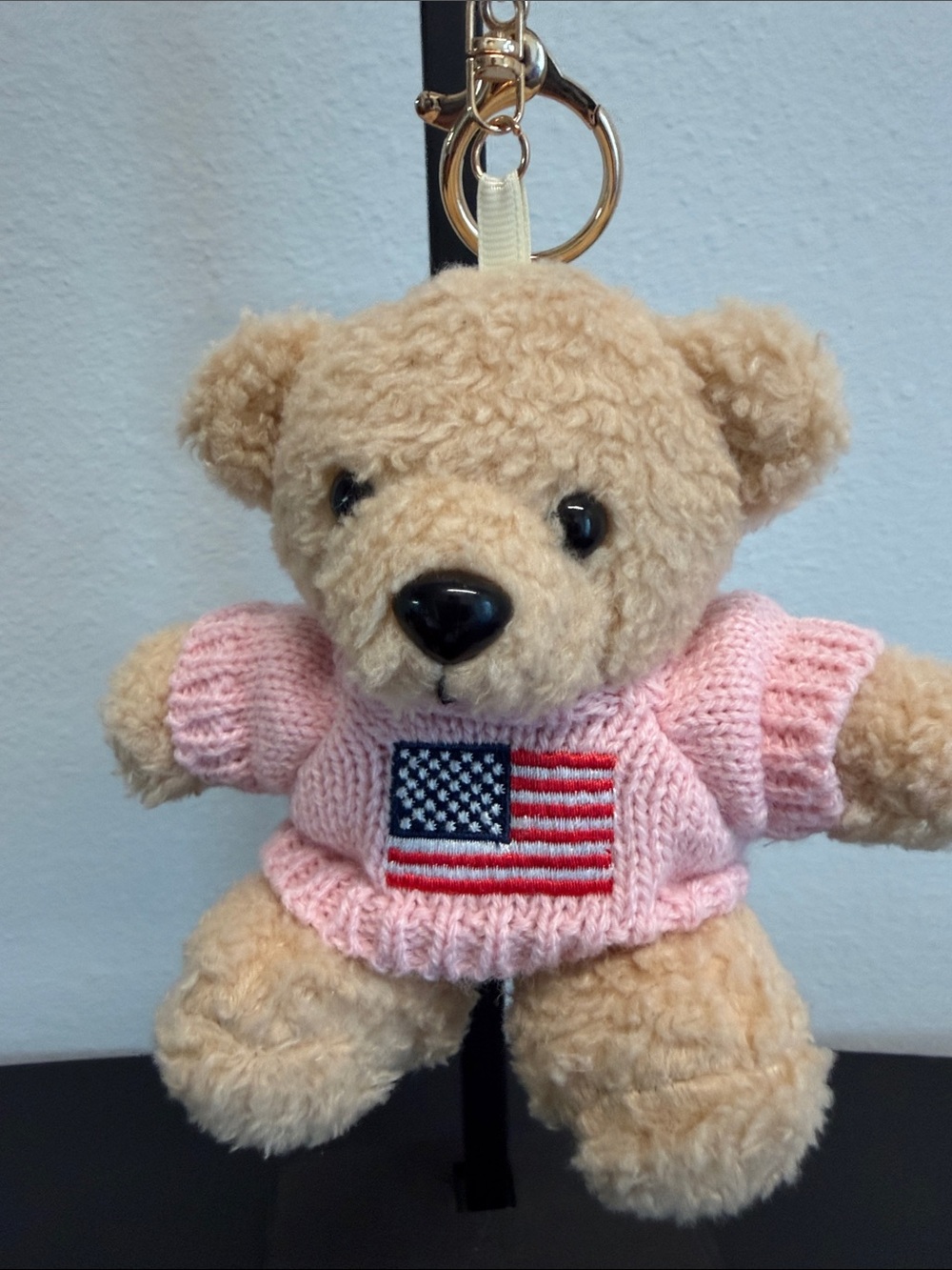 Natasha | Whimsical Teddy Bear Sweater w/ American Flag Bag Charm🇺🇸 🧸